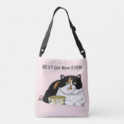 Moederdag Calico Cat Crossbody Tas (Achterkant)