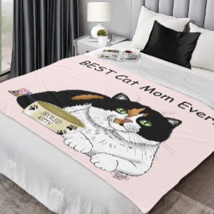 Moederdag Calico Cat Fleece Deken