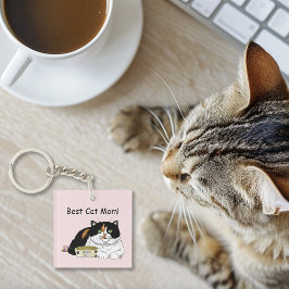 Moederdag Calico Cat Sleutelhanger