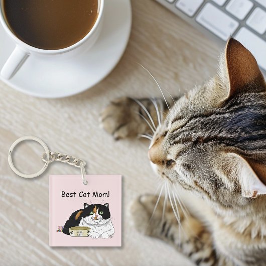 Moederdag Calico Cat Sleutelhanger