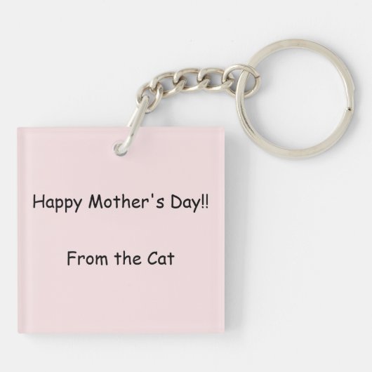 Moederdag Calico Cat Sleutelhanger (Achterkant)