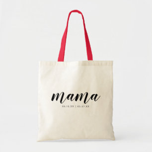 Moederdag Calligrafie Kinderen Datum Tote Bag