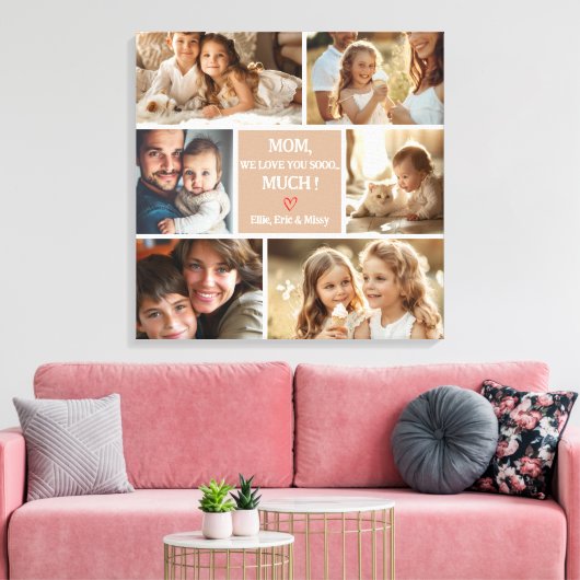 Moederdag Canvas Fotocollage cadeau (Insitu (Woonkamer))