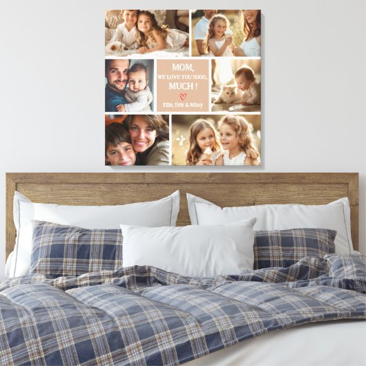 Moederdag Canvas Fotocollage cadeau (Insitu (Slaapkamer))