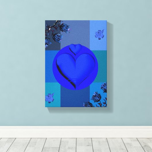 Moederdag Canvas met gerasterd Canvas (Insitu (Houten vloer))