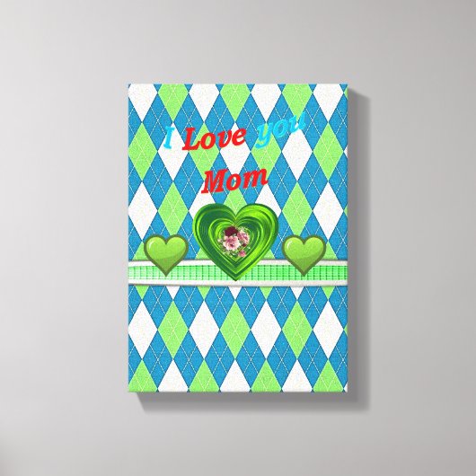 Moederdag Canvas met gerasterd Canvas (Voorkant)