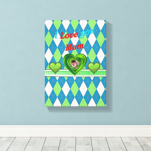 Moederdag Canvas met gerasterd Canvas (Insitu (Houten vloer))