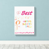 Moederdag Canvas met gerasterd Canvas (Insitu (Houten vloer))