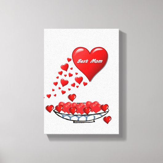 Moederdag Canvas met gerasterd Canvas (Voorkant)