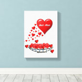 Moederdag Canvas met gerasterd Canvas (Insitu (Houten vloer))