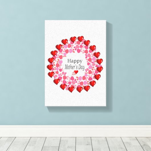 Moederdag Canvas met gerasterd Canvas (Insitu (Houten vloer))