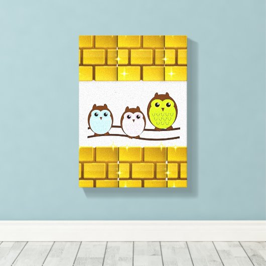 Moederdag Canvas met gerasterd Canvas (Insitu (Houten vloer))