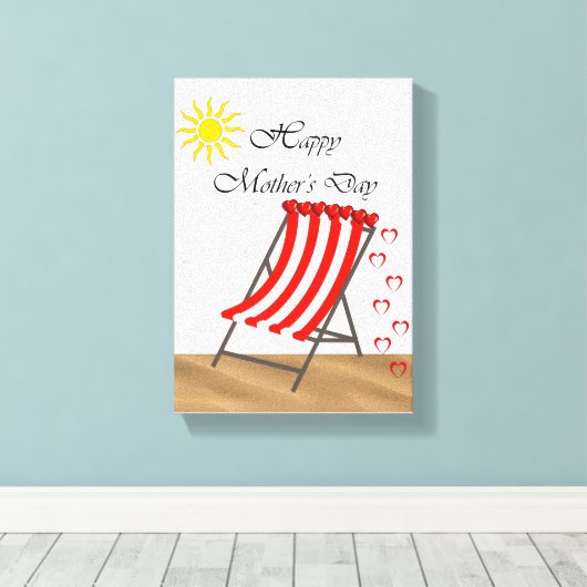 Moederdag Canvas met gerasterd Canvas (Insitu (Houten vloer))