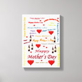 Moederdag Canvas met gerasterd Canvas (Voorkant)