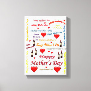 Moederdag Canvas met gerasterd Canvas