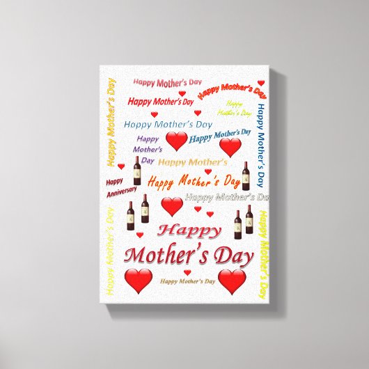 Moederdag Canvas met gerasterd Canvas (Voorkant)