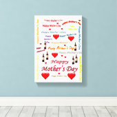 Moederdag Canvas met gerasterd Canvas (Insitu (Houten vloer))