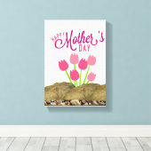 Moederdag Canvas met gerasterd Canvas (Insitu (Houten vloer))