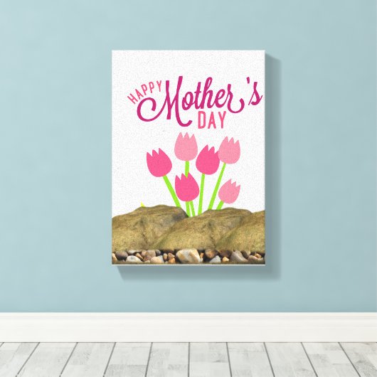 Moederdag Canvas met gerasterd Canvas (Insitu (Houten vloer))