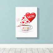 Moederdag Canvas met gerasterd Canvas (Insitu (Houten vloer))