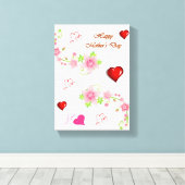 Moederdag Canvas met gerasterd Canvas (Insitu (Houten vloer))