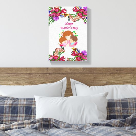 Moederdag Canvas met gerasterd Canvas (Insitu (Slaapkamer))