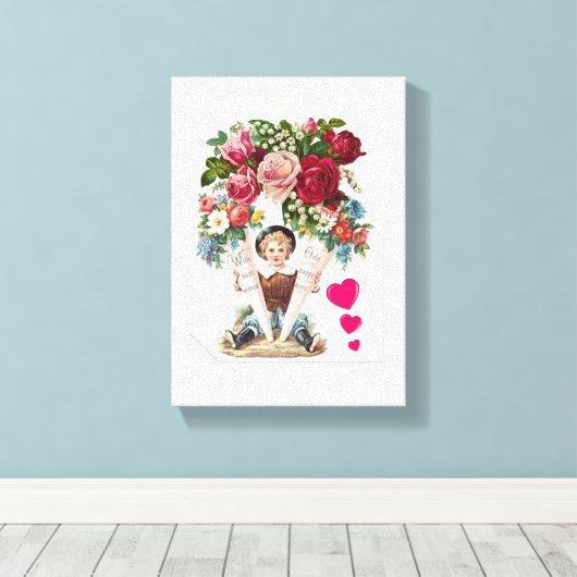 Moederdag Canvas met gerasterd Canvas (Insitu (Houten vloer))