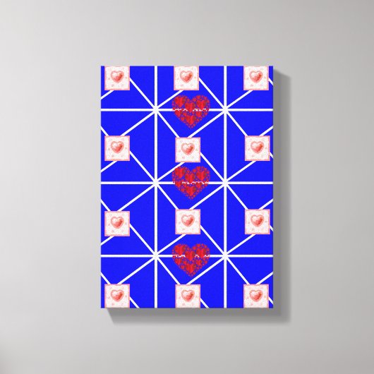 Moederdag Canvas met gerasterd Canvas (Voorkant)