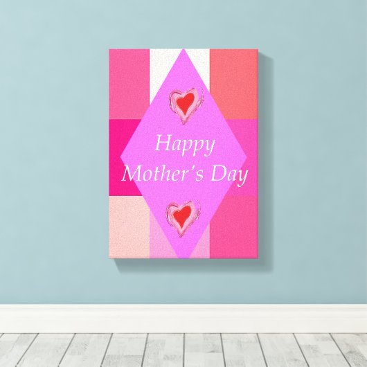 Moederdag Canvas met gerasterd Canvas (Insitu (Houten vloer))