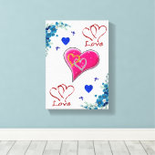 Moederdag Canvas met gerasterd Canvas (Insitu (Houten vloer))