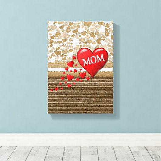 Moederdag Canvas met gerasterd Canvas (Insitu (Houten vloer))