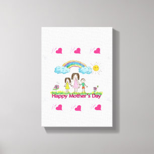 Moederdag Canvas met gerasterd Canvas