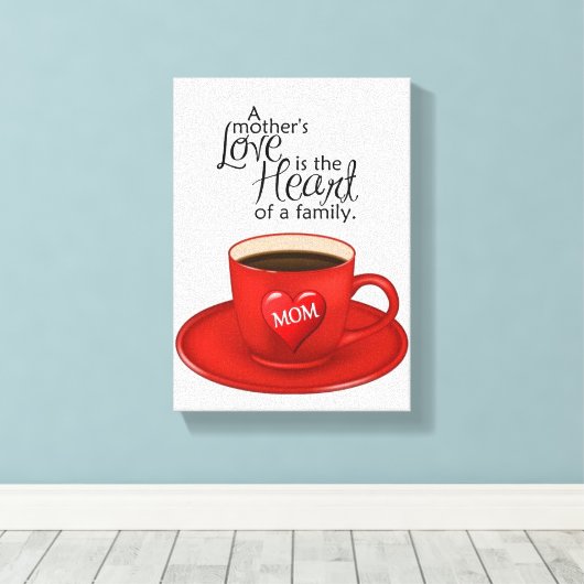 Moederdag Canvas met gerasterd Canvas (Insitu (Houten vloer))