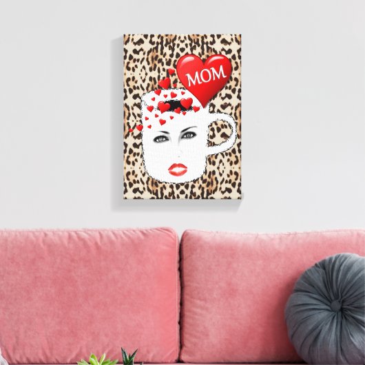 Moederdag Canvas met gerasterd Canvas (Insitu (Woonkamer))