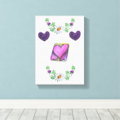 Moederdag Canvas met gerasterd Canvas (Insitu (Houten vloer))