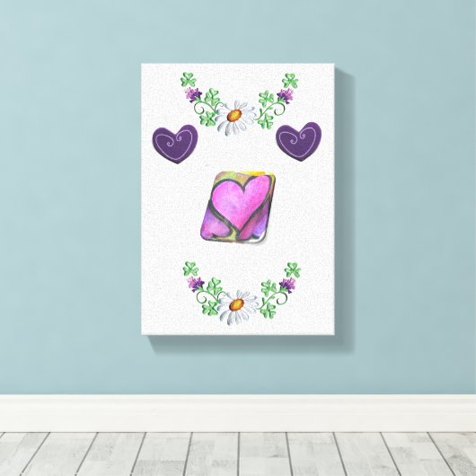 Moederdag Canvas met gerasterd Canvas (Insitu (Houten vloer))