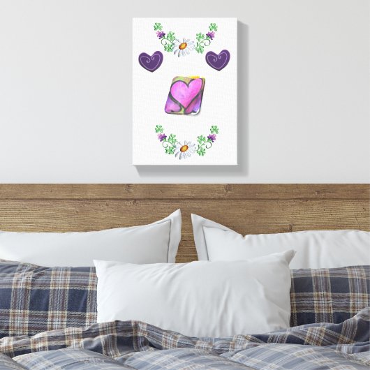 Moederdag Canvas met gerasterd Canvas (Insitu (Slaapkamer))