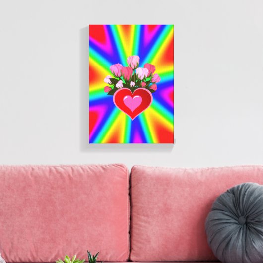 Moederdag Canvas met gerasterd Canvas (Insitu (Woonkamer))