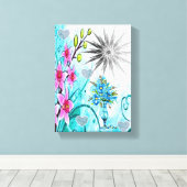 Moederdag Canvas met gerasterd Canvas (Insitu (Houten vloer))