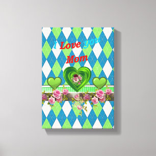 Moederdag Canvas met gerasterd Canvas