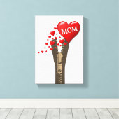 Moederdag Canvas met gerasterd Canvas (Insitu (Houten vloer))