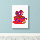 Moederdag Canvas met gerasterd Canvas (Insitu (Houten vloer))