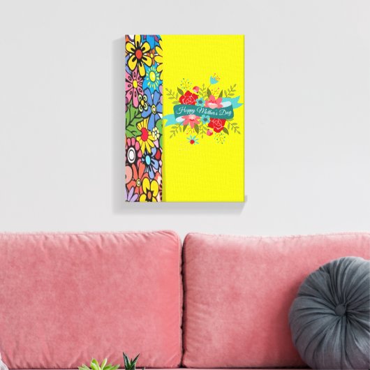 Moederdag Canvas met gerasterd Canvas (Insitu (Woonkamer))