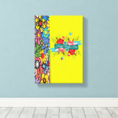 Moederdag Canvas met gerasterd Canvas (Insitu (Houten vloer))