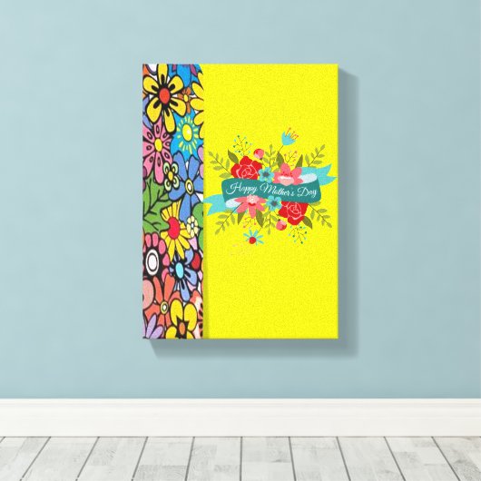 Moederdag Canvas met gerasterd Canvas (Insitu (Houten vloer))