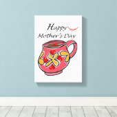 Moederdag Canvas met gerasterd Canvas (Insitu (Houten vloer))