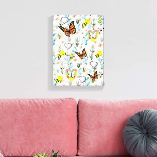 Moederdag Canvas met gerasterd Canvas (Insitu (Woonkamer))