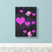 Moederdag Canvas met gerasterd Canvas (Insitu (Houten vloer))