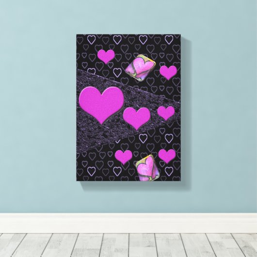 Moederdag Canvas met gerasterd Canvas (Insitu (Houten vloer))