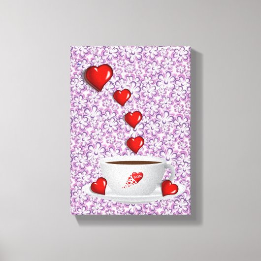 Moederdag Canvas met gerasterd Canvas (Voorkant)